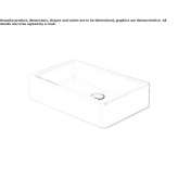 Rectangular countertop ceramic washbasin Dorolt