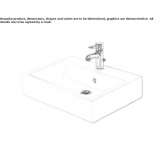 Rectangular ceramic washbasin Dorolt