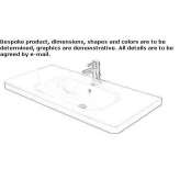 Rectangular washbasin with overflow Taberg