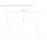 Rectangular console with ceramic washbasin Borrenes