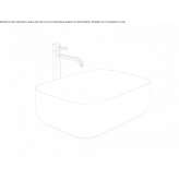 Rectangular countertop ceramic washbasin Matuizos