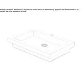 Recessed ceramic washbasin Horgues