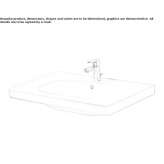Rectangular ceramic washbasin Telica