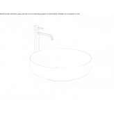 Round ceramic washbasin, countertop Mailat