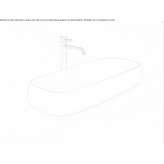 Rectangular countertop ceramic washbasin Harburg