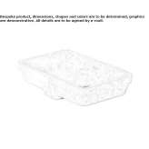 Rectangular ceramic washbasin, concealed Dorolt