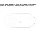 Oval ceramic washbasin Ruthin