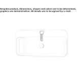 Rectangular ceramic washbasin with overflow Beelitz