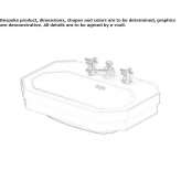 Ceramic washbasin with overflow Abergele