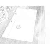 Rectangular ceramic washbasin, concealed Rude