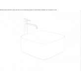 Square ceramic washbasin, countertop Matuizos