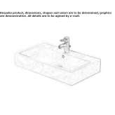 Rectangular ceramic washbasin with overflow Dorolt
