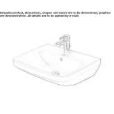 Free-standing ceramic washbasin Taberg