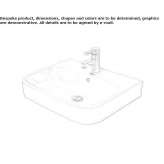 Ceramic countertop washbasin Odemira