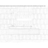 Wall-mounted washbasin in Carrara marble with drawers Kikinda