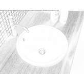 Recessed round ceramic washbasin Rude
