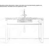 Travertine console washbasin with towel rack Axvall
