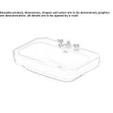 Ceramic washbasin with overflow Abergele