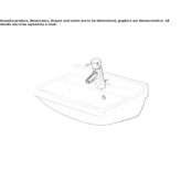 Ceramic washbasin with overflow Dardagny