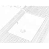 Rectangular ceramic washbasin, concealed Rude