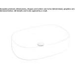 Rectangular countertop ceramic washbasin Tylicz
