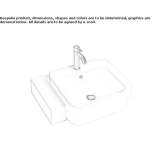Partially recessed ceramic washbasin Beelitz