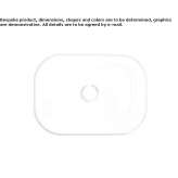 Rectangular countertop ceramic washbasin Hateg
