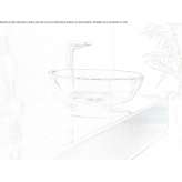 Round countertop washbasin made of single crystal Pellerd