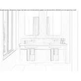 Travertine console washbasin with towel rack Axvall