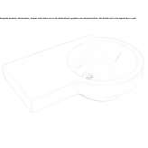 Round ceramic washbasin mounted to the wall Razvad