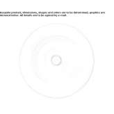 Round ceramic washbasin, countertop Bergerac