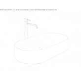 Oval countertop ceramic washbasin Bergem