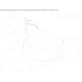 Round ceramic washbasin, countertop Bergem