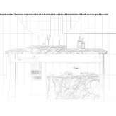 Marble console washbasin with towel rack McLean