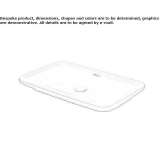 Rectangular countertop ceramic washbasin Roja
