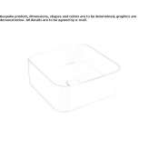 Square ceramic washbasin, countertop Villarta