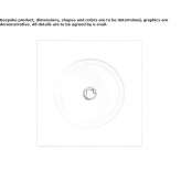 Recessed round ceramic washbasin Achel