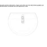 Single ceramic washbasin Harpole