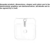 Square ceramic washbasin Beelitz