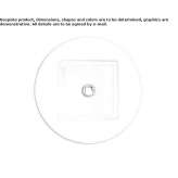 Built-in square ceramic washbasin Achel