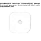 Square ceramic washbasin, countertop Harpole