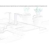 Rectangular countertop washbasin made of marble McLean