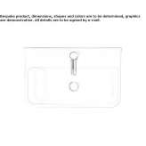 Rectangular ceramic washbasin Cicekli