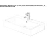 Rectangular ceramic washbasin Dorolt
