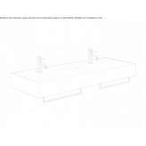Ceramic double washbasin Bergem