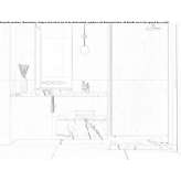 Kendzo gray marble wall-mounted washbasin with drawers McLean