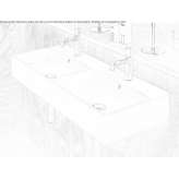 Ceramic double washbasin Donnery