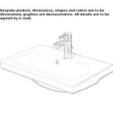Rectangular ceramic washbasin Taberg