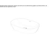 Oval countertop ceramic washbasin Beuna