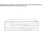 Rectangular countertop washbasin made of concrete and cement materials Accumoli